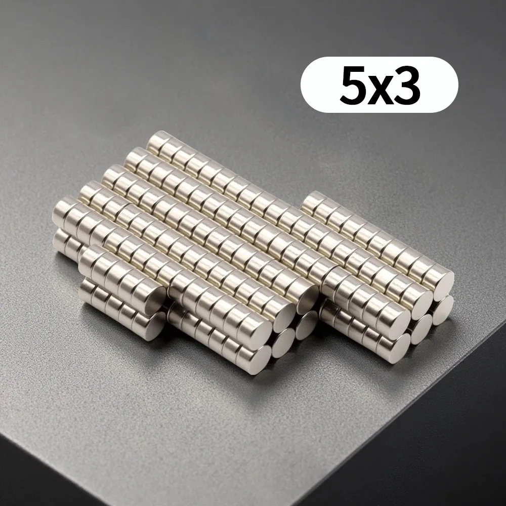 5x3mm Round Neodymium Magnets Small Strong N35 NdFeB Disc Magnets for Fridge DIY Craft Office & Tool Storage