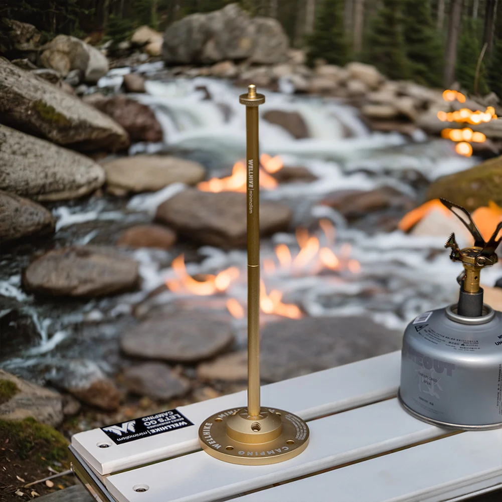 

Lantern Stand Holder Aluminum Alloy Lamp Pole Bracket 1/4In Extended Pole Outdoor Lamp Support Holder for Outdoor Camping