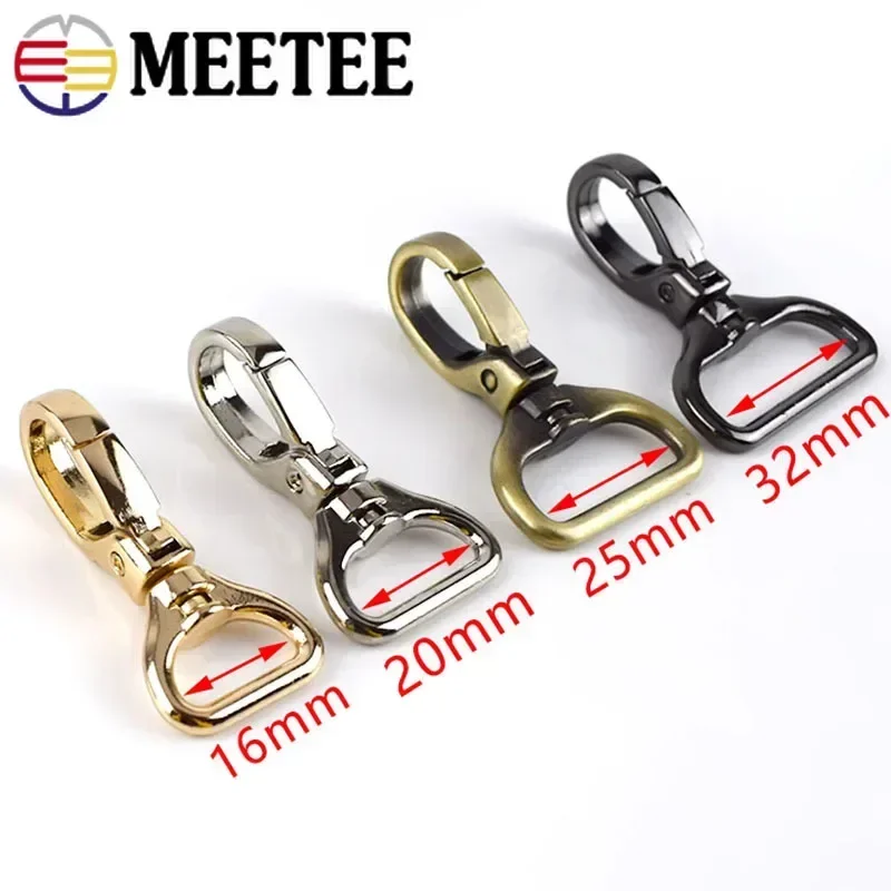 10/20Pcs 16/20/26/32mm Metal Carabiner Buckle Bag Strap Lobster Clasp Webbing Swivel Trigger Snap Hook Belt Buckles Accessories