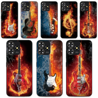 Flame Guitar Phone Case For DOOGEE Note 59 58 N55 Plus N50s N50 Pro X98 Note59 N55Pro N50Pro BQ Aquaris X X2 Soft Back Cover