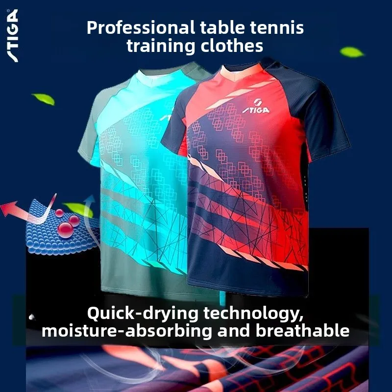 

Stikka трикотаж для настольного тенниса, мужская и женская летняя дышащая спортивная одежда, тренировочный костюм для профессиональных соревнований