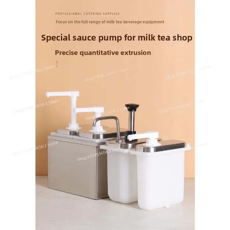 Condiment Pump Dispenser Syrup fructose squeeze bottle hand pressed plastic sugar press sauce pump squeeze milk tea shop bottle
