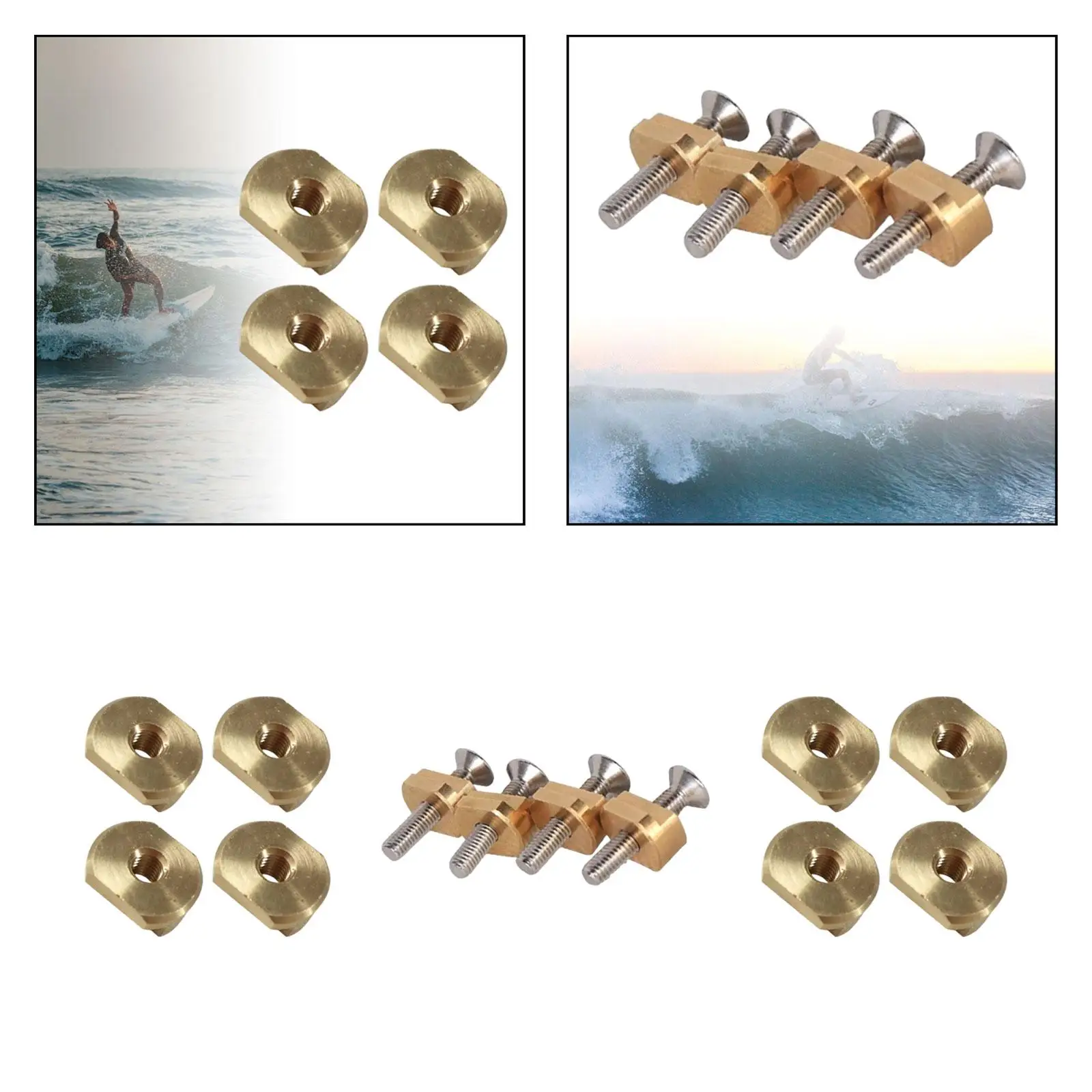 Hydrofoil Mounting T Nuts Detachable Hardness for Paddle Board Accessories