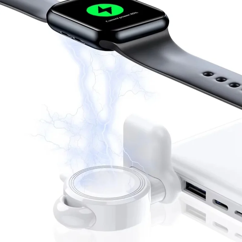 Travel Magnetic Watch Wireless Charger USB Port for Apple Watch Series 10 9 8 7 6 5 4 3 SE Ultra Pocket Size for iWatch Charger