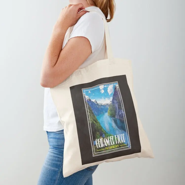 

Geiranger fjord, Norway Tote Bag tote bag canvas Handbags Cloth bag hand