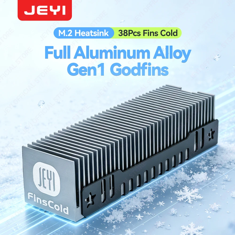 JEYI M.2 SSD Heatsink Aluminum Convective Heat Sink NVME/NGFF/SATA SSD Cooler Passive Heatsinks Efficient Radiator for PC