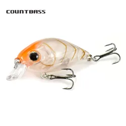 Countbass 플로팅 크랭크 미끼, 플라스틱 하드 루어, 낚시 미끼 워블러, 43mm, 1-11/16 인치, 7g, 1/4 oz, 다이빙 1m, 3 인치