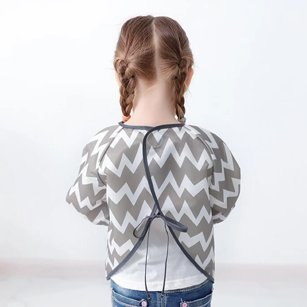 

Toddler Smocks Baby Apron Bib Waterproof Stain Resistant Reusable Durable Polyester Kids Eating Craft Painting Activity