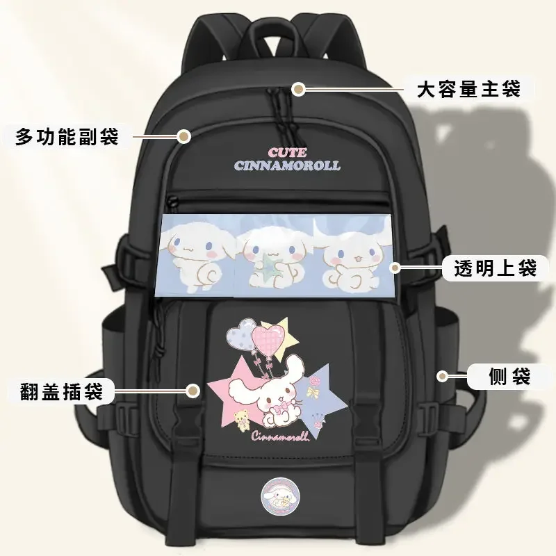 Imagem -05 - Sanrio Cinnamoroll Babycinnamoroll Joint Schoolbag Mochila de Grande Capacidade Infantil