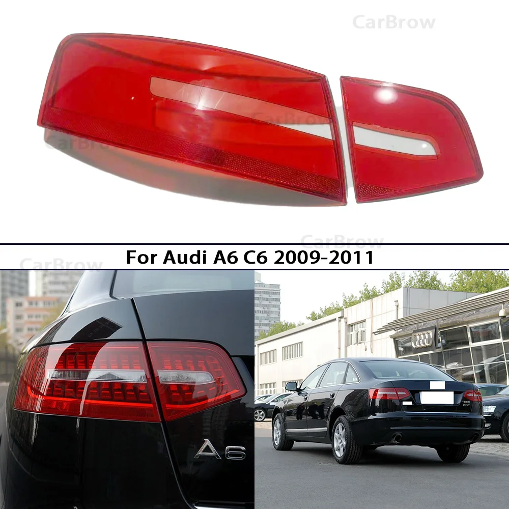 

Маска стоп-сигналов заменяет оригинальный абажур для Audi A6 C6 2009-2011, задний фонарь, крышка заднего фонаря