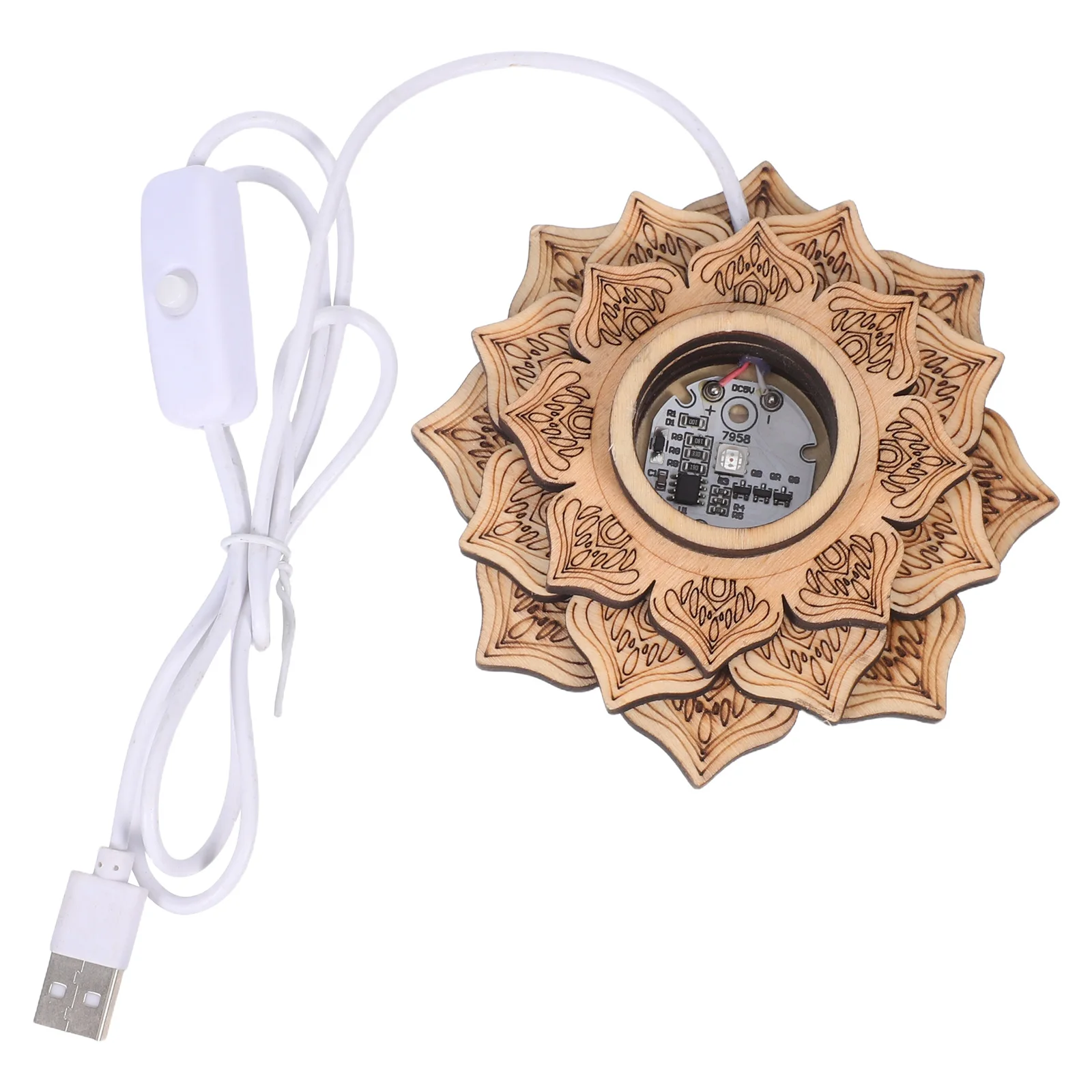 

Wooden Led Crystal Ball Stand Lighted Base Night Light Display Usb Powered Stable Holder For Home Office Decor, Light Display