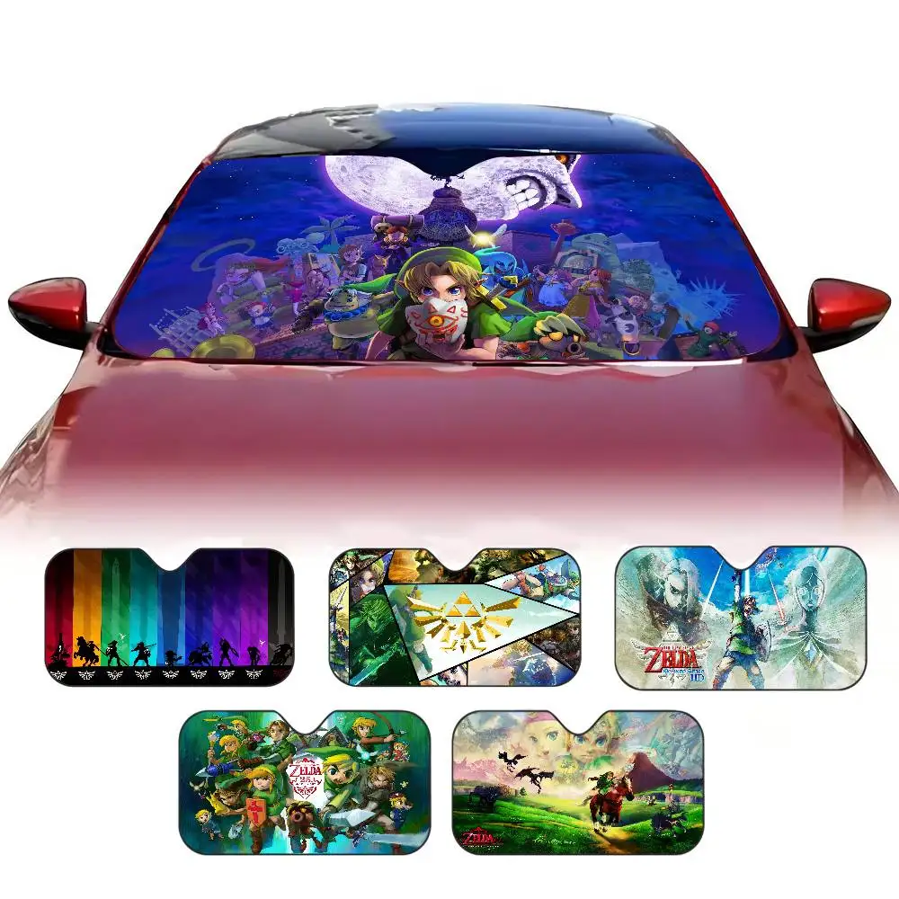 Gamer Z-Zeldas Of Legends parasol para ventana de coche, protección Anti-UV, cubierta de bloque de parabrisas delantero y trasero, accesorios de visera
