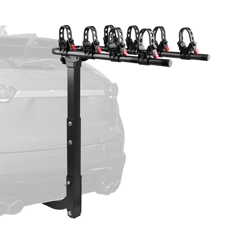 Car Mounted Bicycle Rack The Rear Suspension Bracket Can Be Adjusted To Accommodate Three Bicycle Frames Integrated Metal Frame