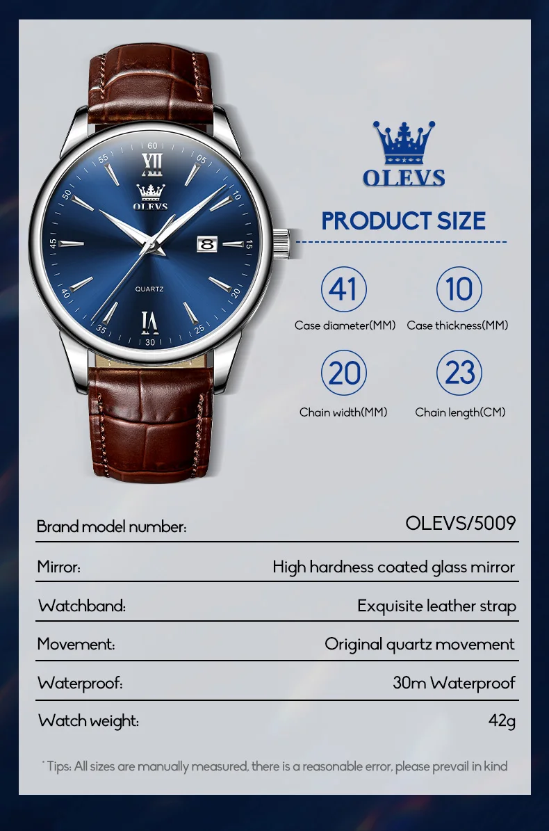 OLEVS Casual Fashion Watch for Men New Original Waterproof Luminous Wrist Watch Men Best Selling Leather Strap Quartz Mens Watch