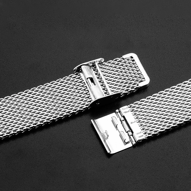 16mm 18mm 20mm 22mm 24mm Universal Stainless Steel Watch Band Metal Mesh Strap WristBand Bracelet Replacement Milanese Watchband image 5