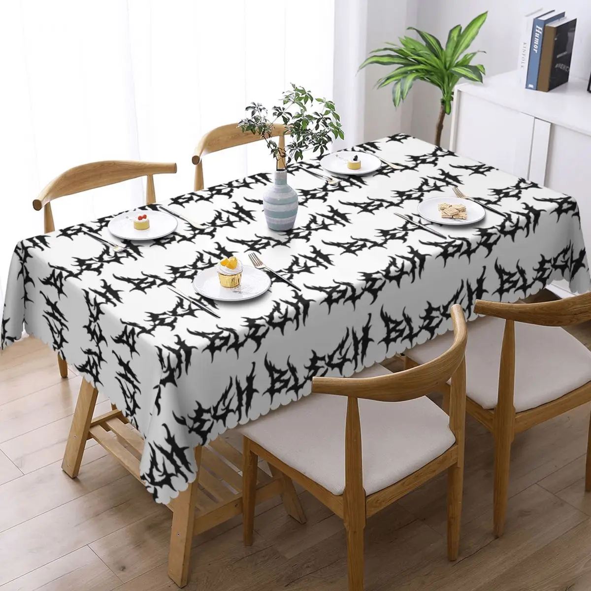 Blegh Heavy Metal Metalcore Deathcore Custom Rectangular Tablecloth Oilproof Table Cover for Dining Events Table Cloth