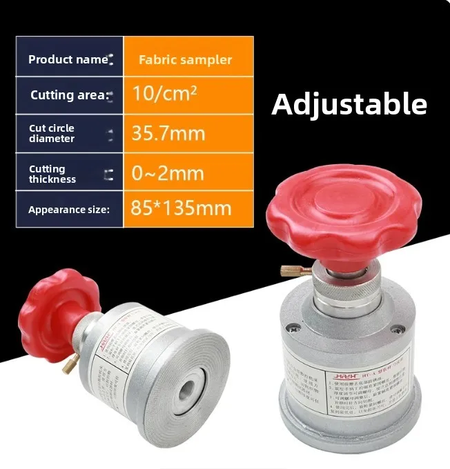 10cm² Circle Fabric Sample Cutter, Precision GSM Round Cutting Tool for Textile Weight