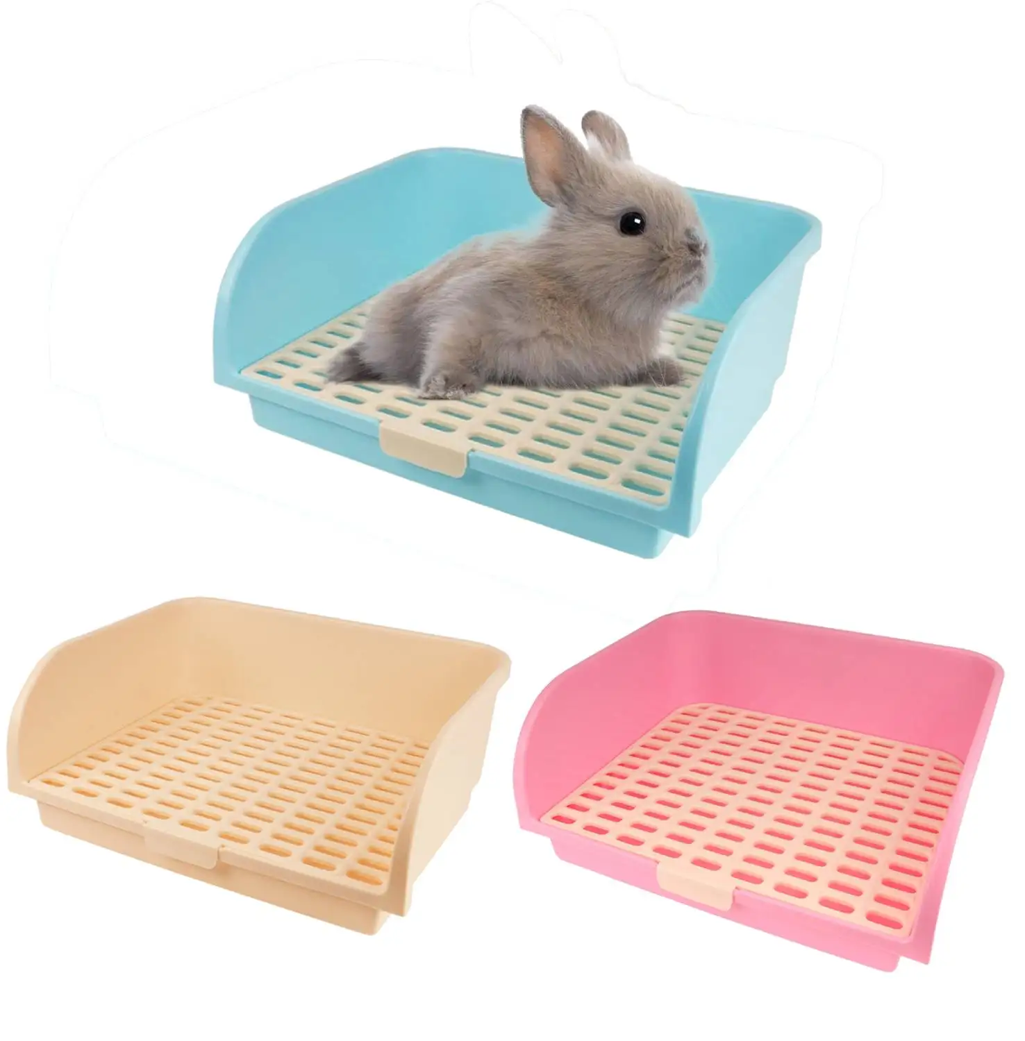 

Toilet, Plastic Cage Box Potty Trainer Corner Litter Bedding Box Pet Large Animals, Adult Guinea Pigs, Chinchilla, Ferret