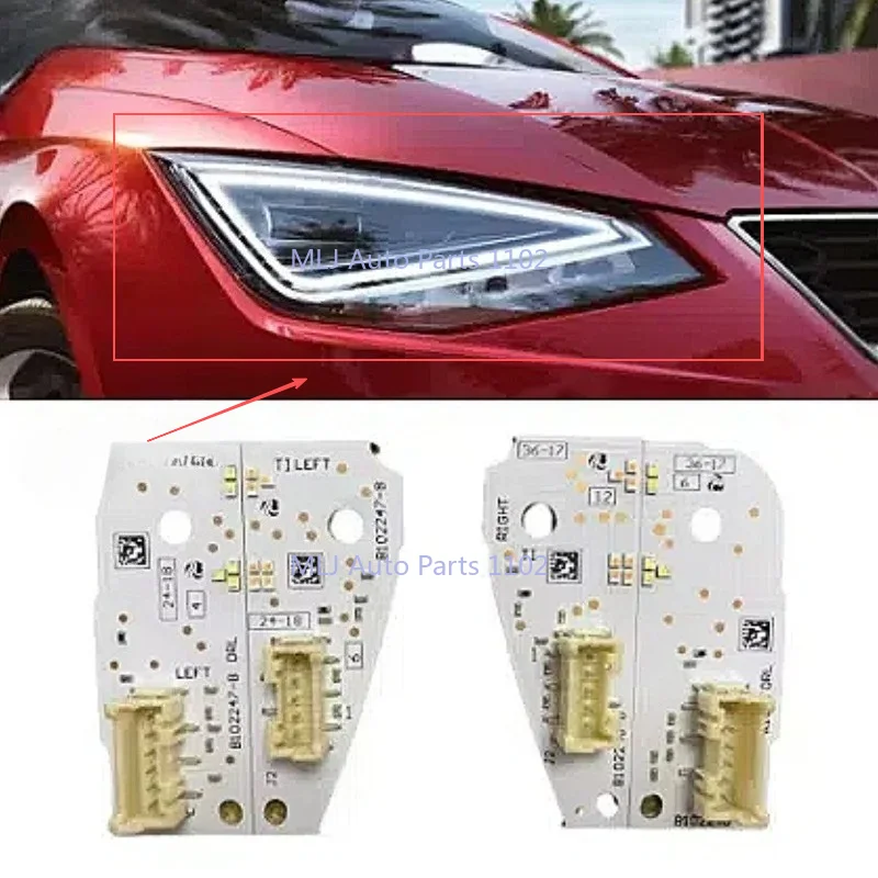 

White DRL LED Boards For 2019 SEAT IBIZA ARONA Daytime Running Light Turn Signal Module B102247-B Left & Right B102248-B