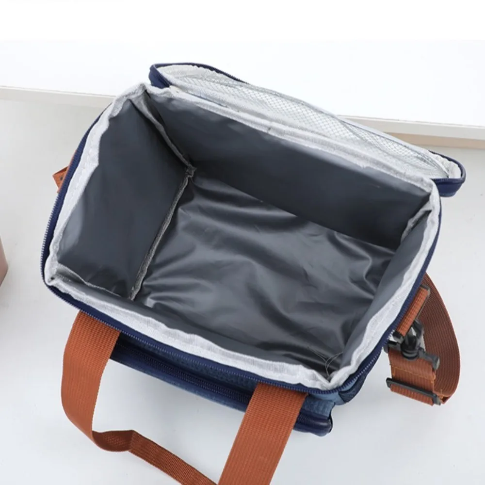 

Модная портативная сумка для обеда, утолщенный изолированный чехол большой емкости, термоплечевой ремень, охлаждающая коробка для пикника, офис