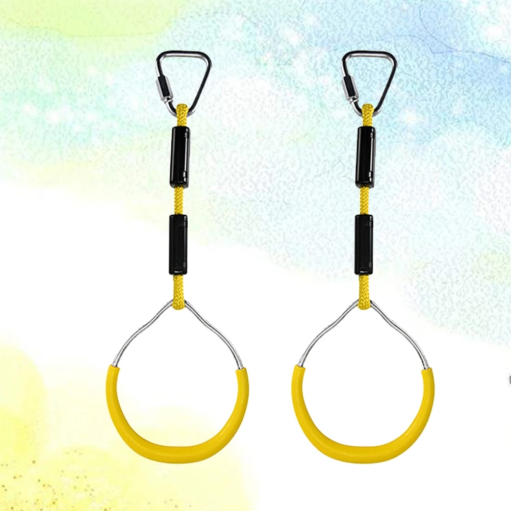 

2pcs Colorful Gymnastic Rings Smooth Kids Workout Climbing Fitness Obstacle Toys Equipment