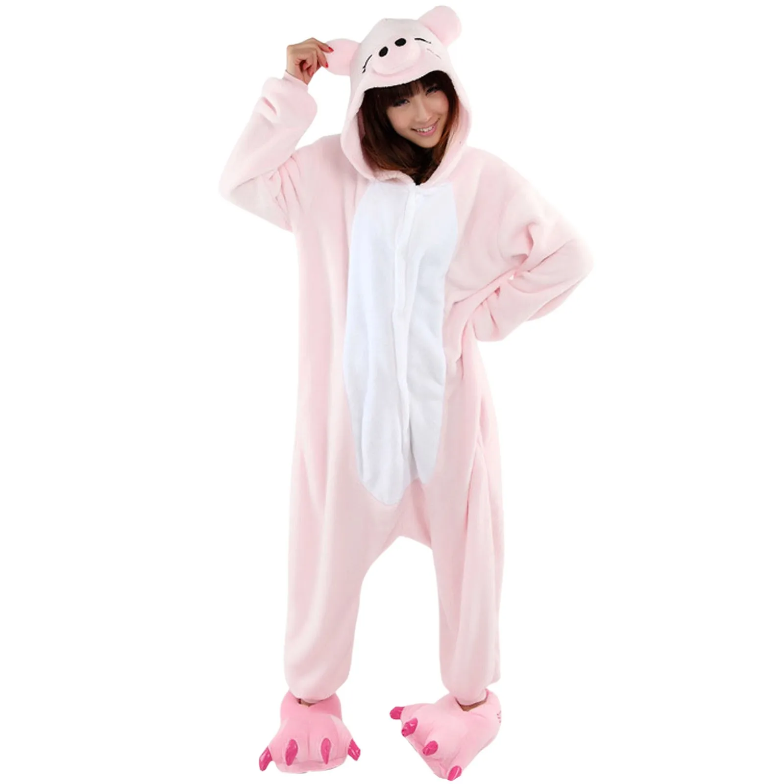 unisex Onesies Pajamas 2024 women men cute pig Animal Jumpsuit Girls Boys Cosplay Pyjamas Anime Costumes For Halloween Christmas