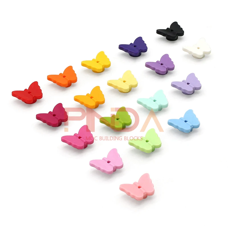 50 peças moc animais parte clássica adaptativa tijolo blocos de construção peças cena série animal borboleta