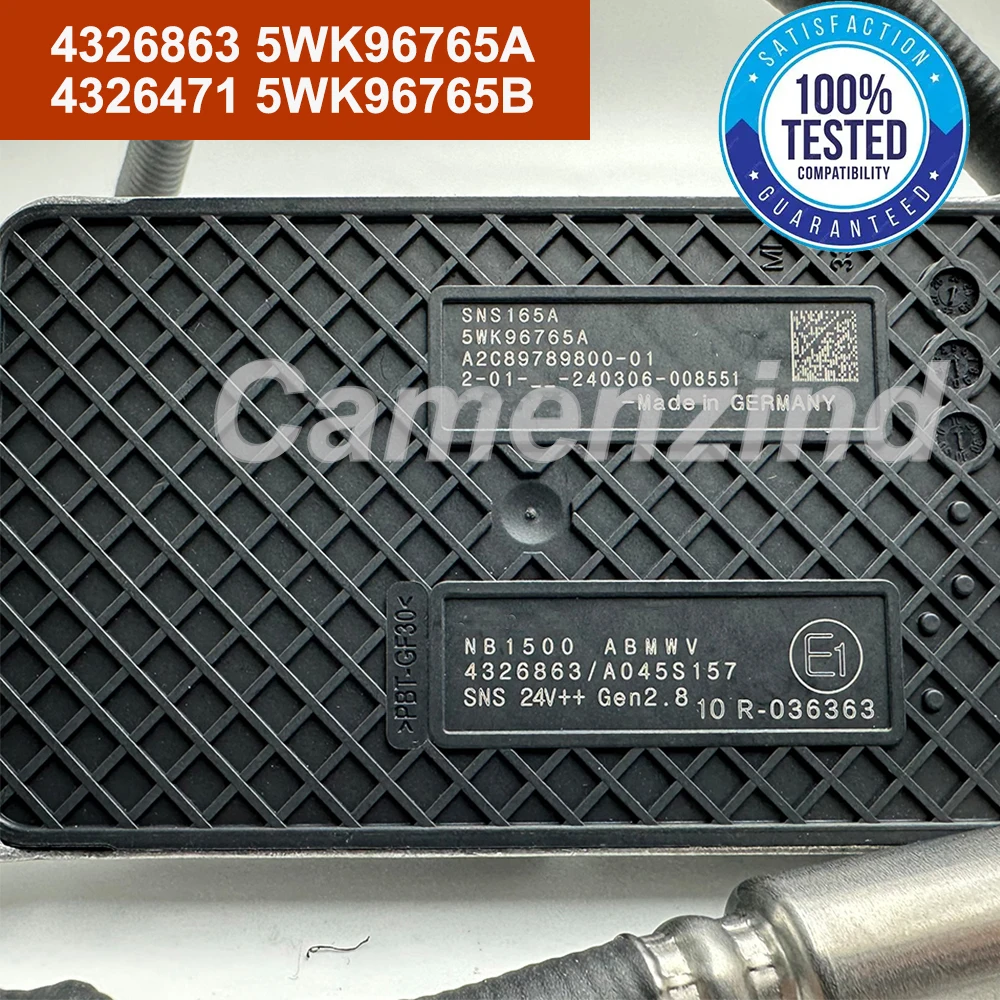 

New Truck Nitrogen Oxygen NOX Sensor 5WK96765A 4326863 4326471 for C-ummins QSB6.7 Diesel Engine 5WK96765B A2C95913000-01
