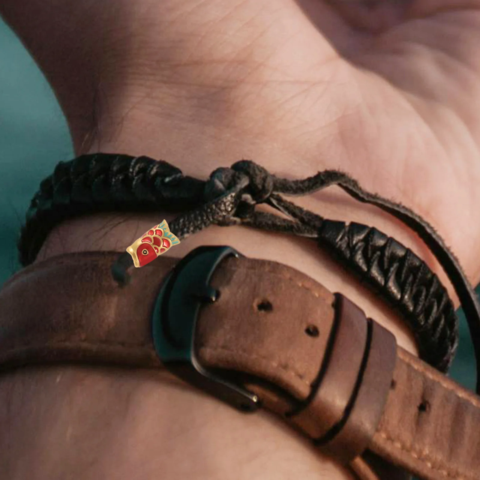 

5Pcs Fish Large Hole Beads Alloy Spacer Charms for Bracelets Fish Beads Jewelry Making Pendants Accessories Alloy Pendants