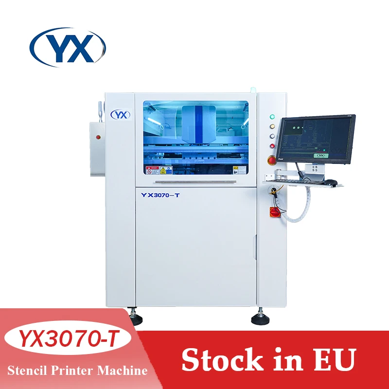 Stock en la UE SMT línea de producción de recogida y colocación máquina de serigrafía de pasta de soldadura automática máquina impresora de plantillas