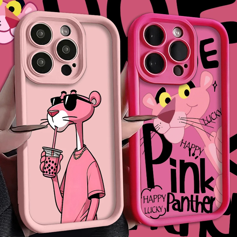 Funda de teléfono rosa para IPhone, carcasa trasera de TPU suave para IPhone 16, 15, 14, 13, 12, 11 Pro Max, Mini, XR, XS, X, 7, 8 Plus