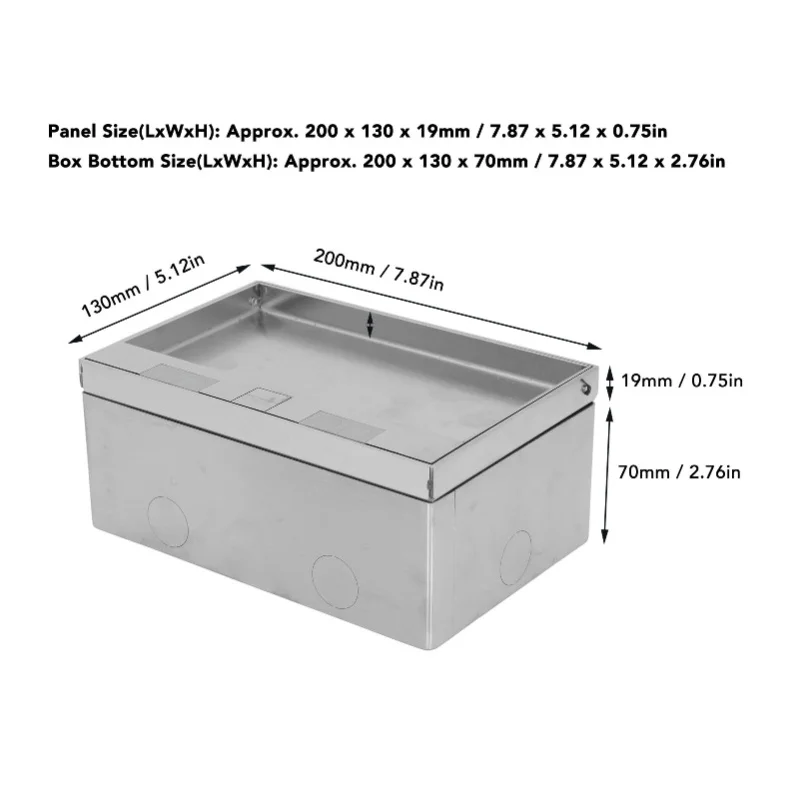 

Встраиваемая напольная розетка из нержавеющей стали, водонепроницаемая, плоская, 4 кВт, с 2 стандартными и 2 USB-портами, для мрамора