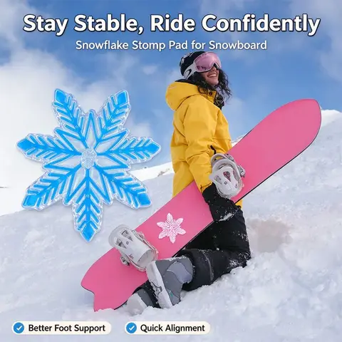 Anti-slip Mat Non Slip Traction Pad for Snowboard Snowflake Snowboard Stomp Pad Deck Snowboarding Foot Grip Pad for Beginners
