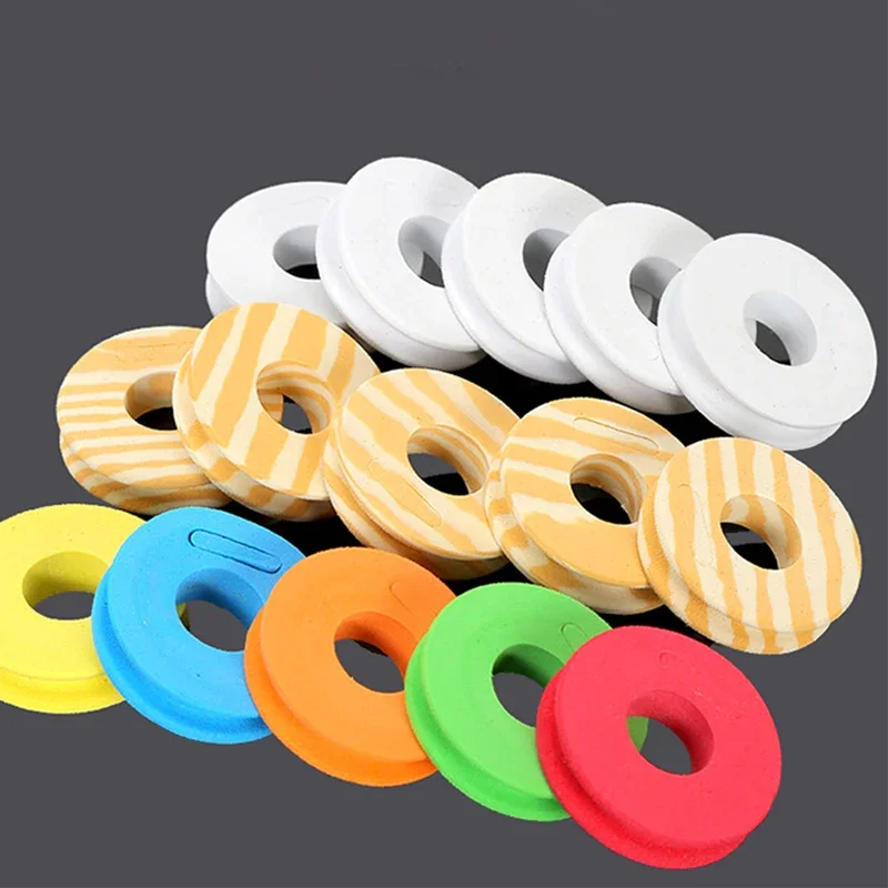 10Pcs EVA Foam Spools Fishing Winding Board Fishing Hook Line Tackle Foam Spool Trace Wire Swivel Tackle Fish Line Tools