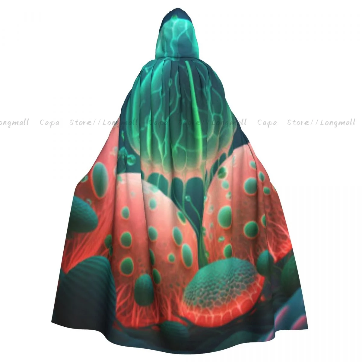 Witch Cloak Jellyfish Swims In The Ocean Sea Halloween Cosplay Costume Unisex Adult Cloak Retro Ages Cape