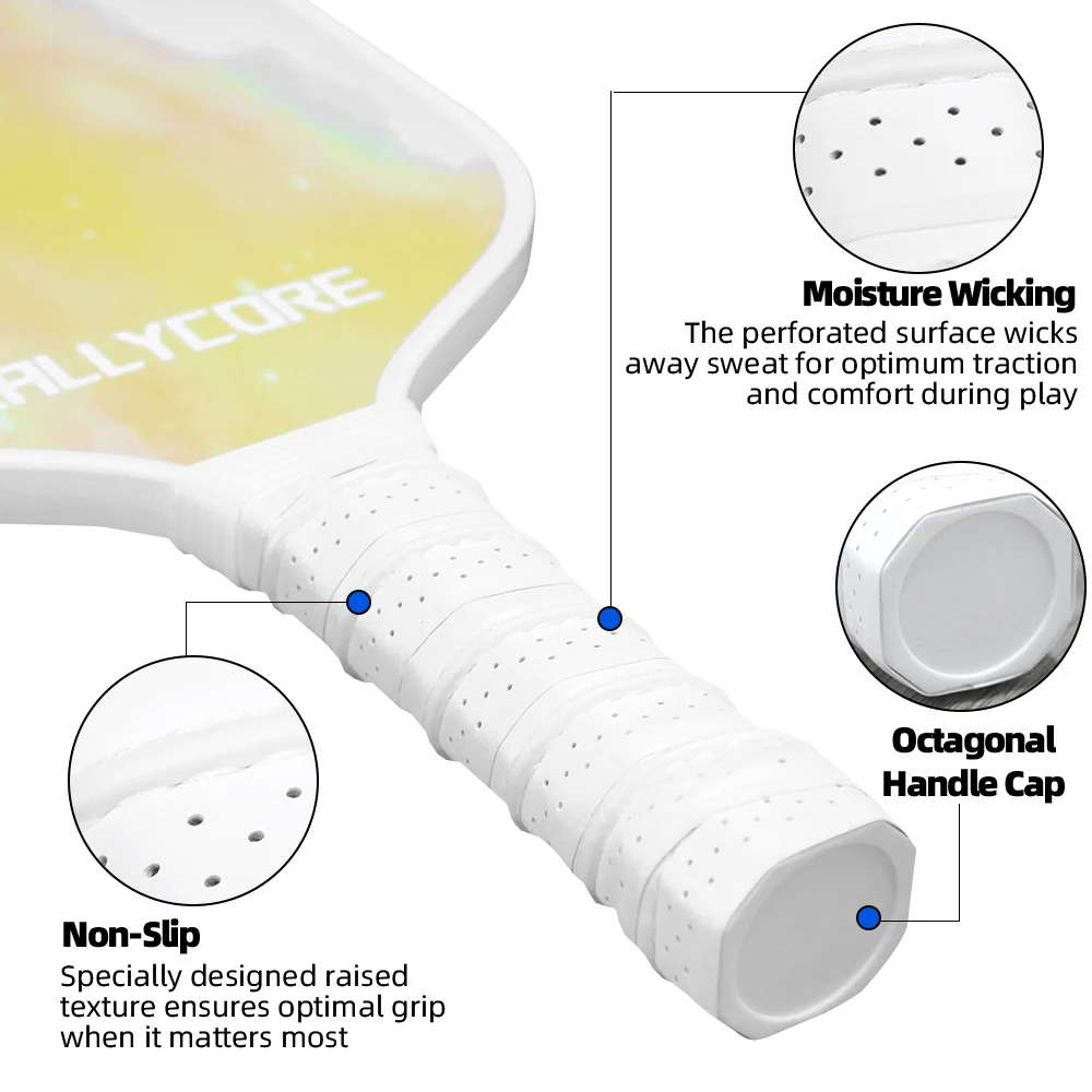 

Upgraded Control Fiberglass Pickleball Paddles (2-Pack), Premium Non-Slip Grip & Large Sweet Spot, Paddles Set for All Skill Lev