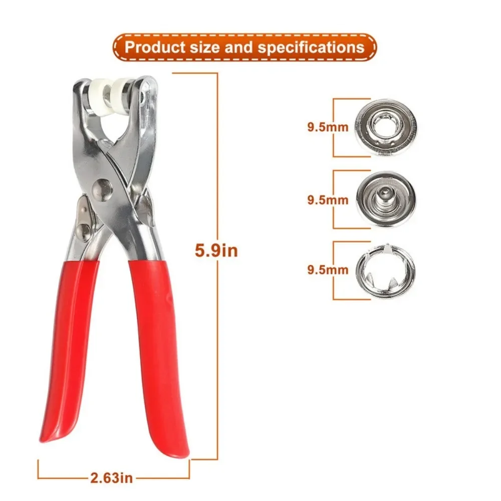 

1pc Plier +50 Sets Metal Snap Button For Clothing Sewing
