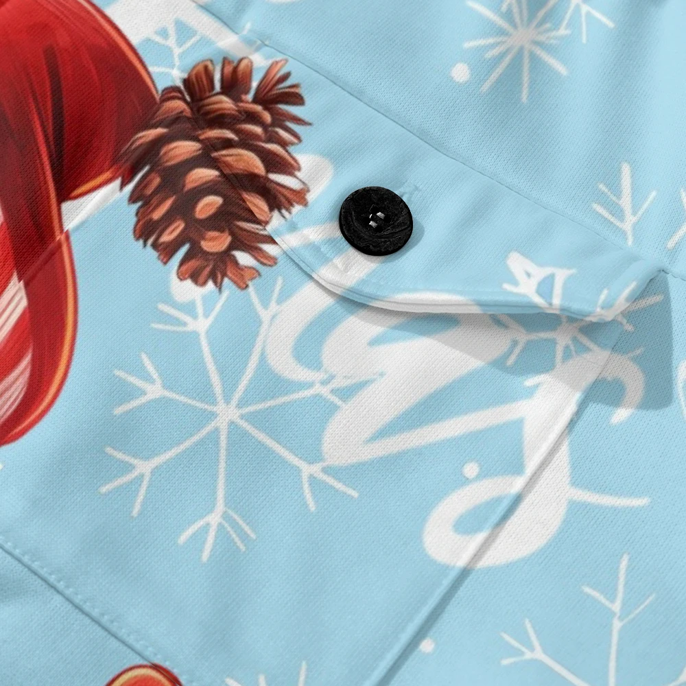 Winter men's coat plus size men's retro coat cute little snowman print casual versatile, fashionable and avant-garde