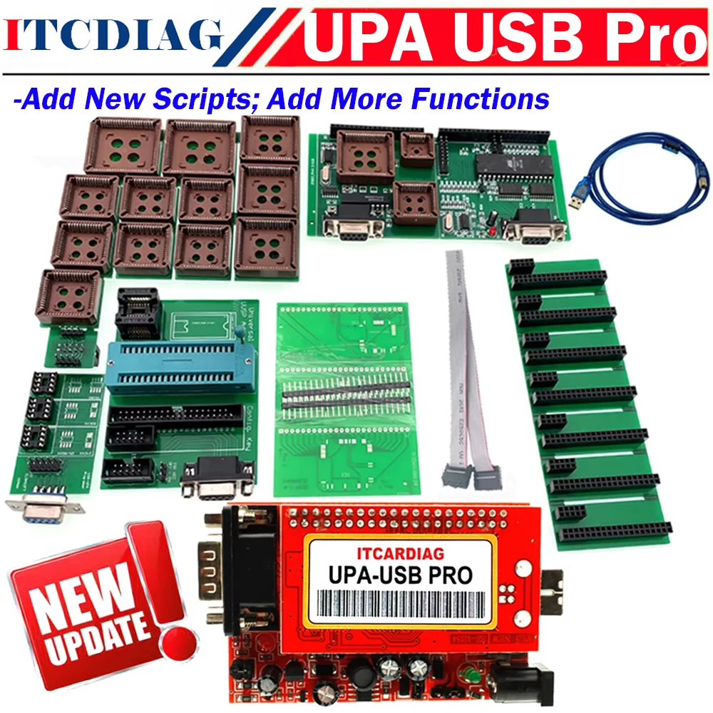 

ITCARDIAG UPA-USB PRO V1.3 SN: 050D5A5B Инструмент настройки чипа ECU Добавьте новые сценарии с функциями NEC USB-программатор UPA