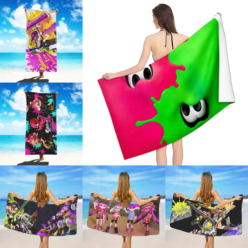 Game Splatoon 3 Beach Towel Microfiber Sand Free Quick Dry Soft Sandproof Pool Towels Gift for Women Travel Gym Shower Camping