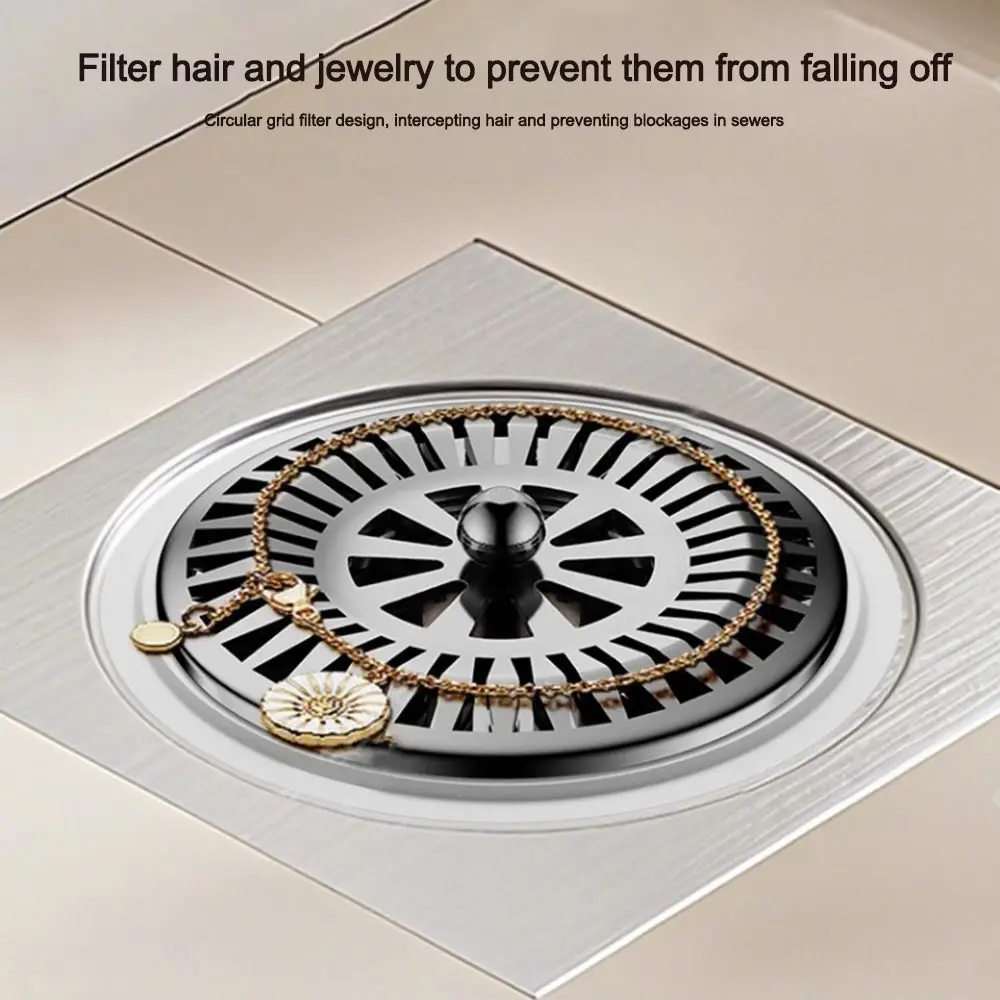 Stainless Steel Odor Proof Drain Core Hair Catcher Insect Proof Floor Drains Kitchen Sewer Sealing Ring