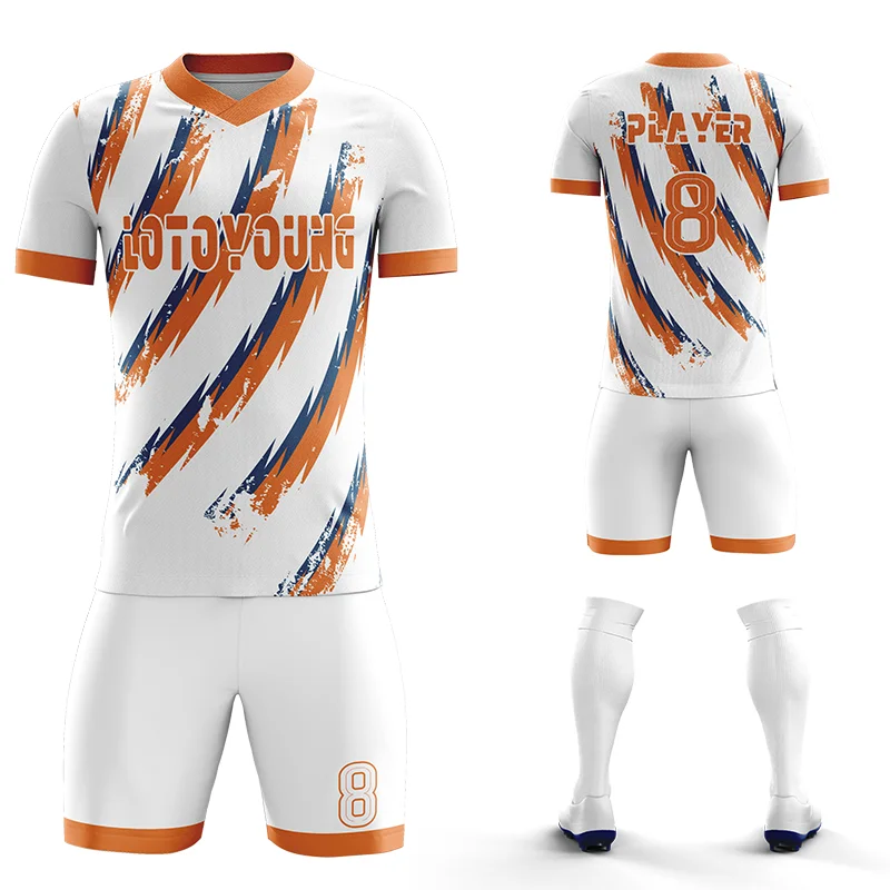 

Football Jerseys Soccer Uniform Men Set Soccer Shorts Number Kid Soccer Shirt Custom Sublimation Football Shirt Personalized