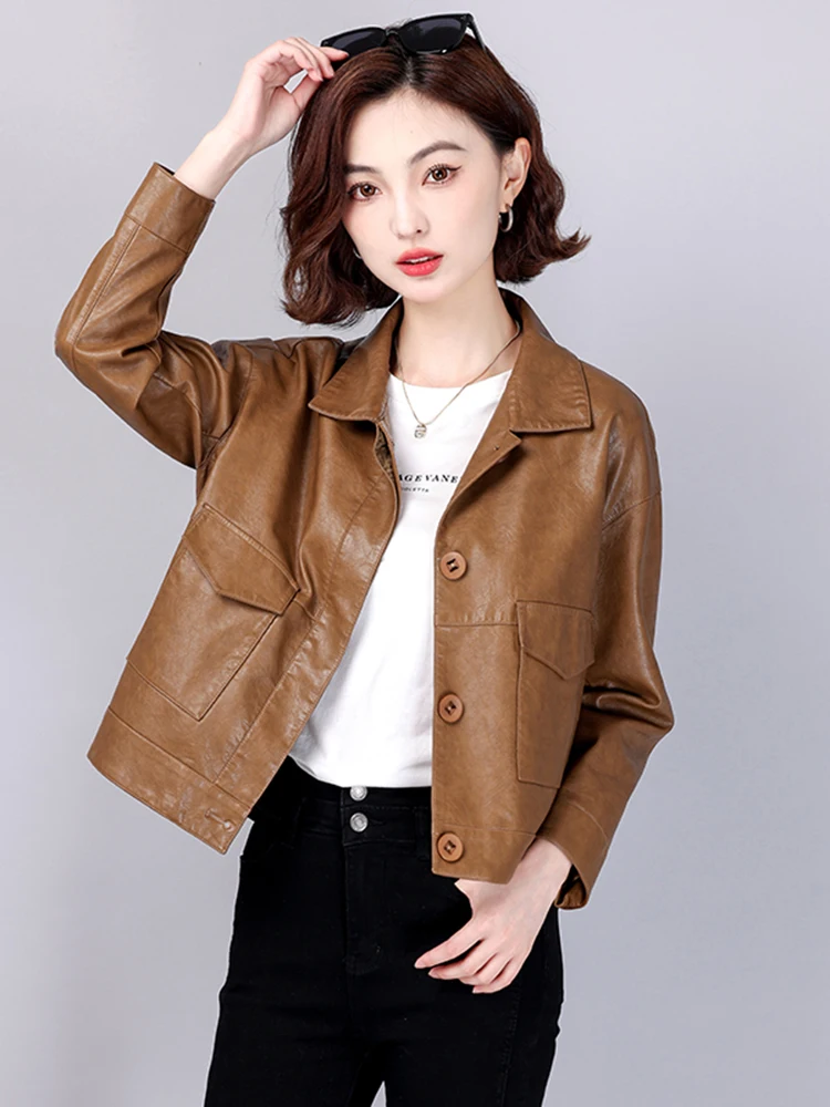   寧本革ジャケット レディース オルト スレ 2025 新作 春秋 ファッション バイク用 シープスキンジャケット スモールコート