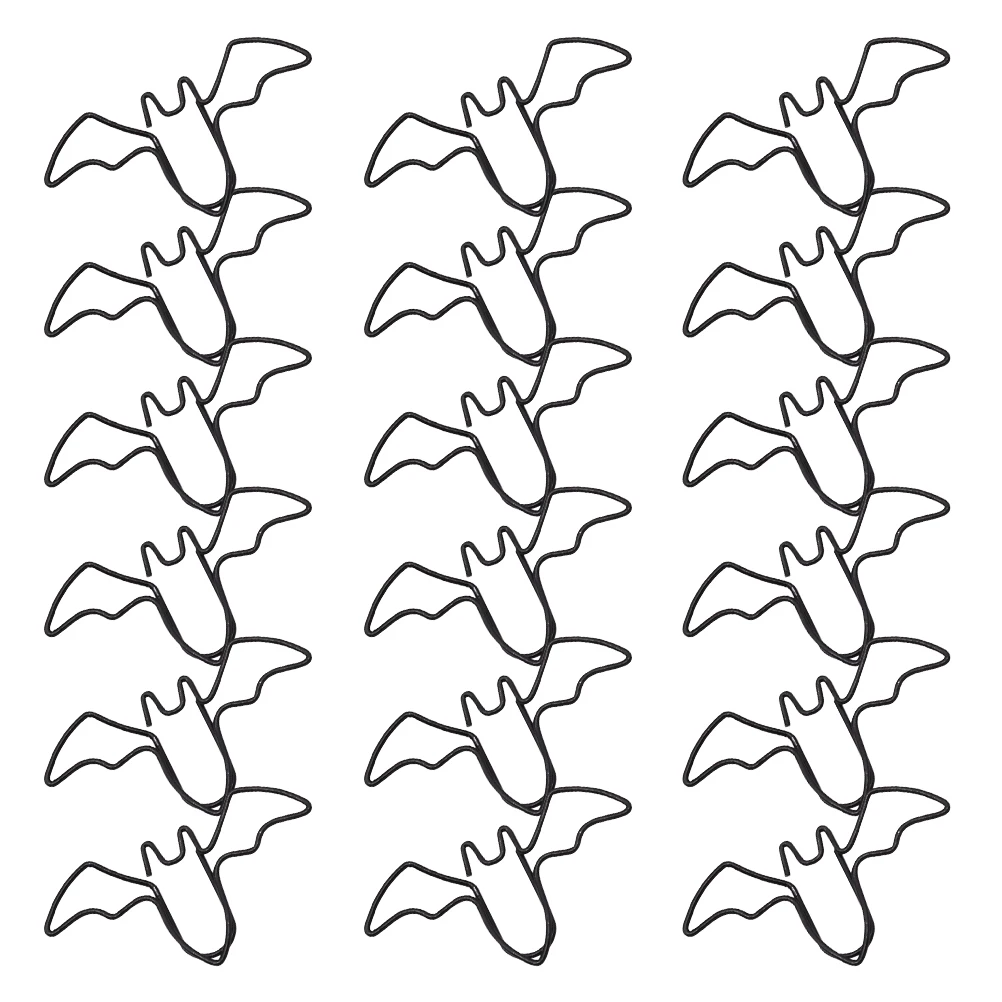 

80pcs Bat Shaped Paper Halloween Decorative Bookmarks Secure Grip Office School Stationery Binder Clips For Files Notes