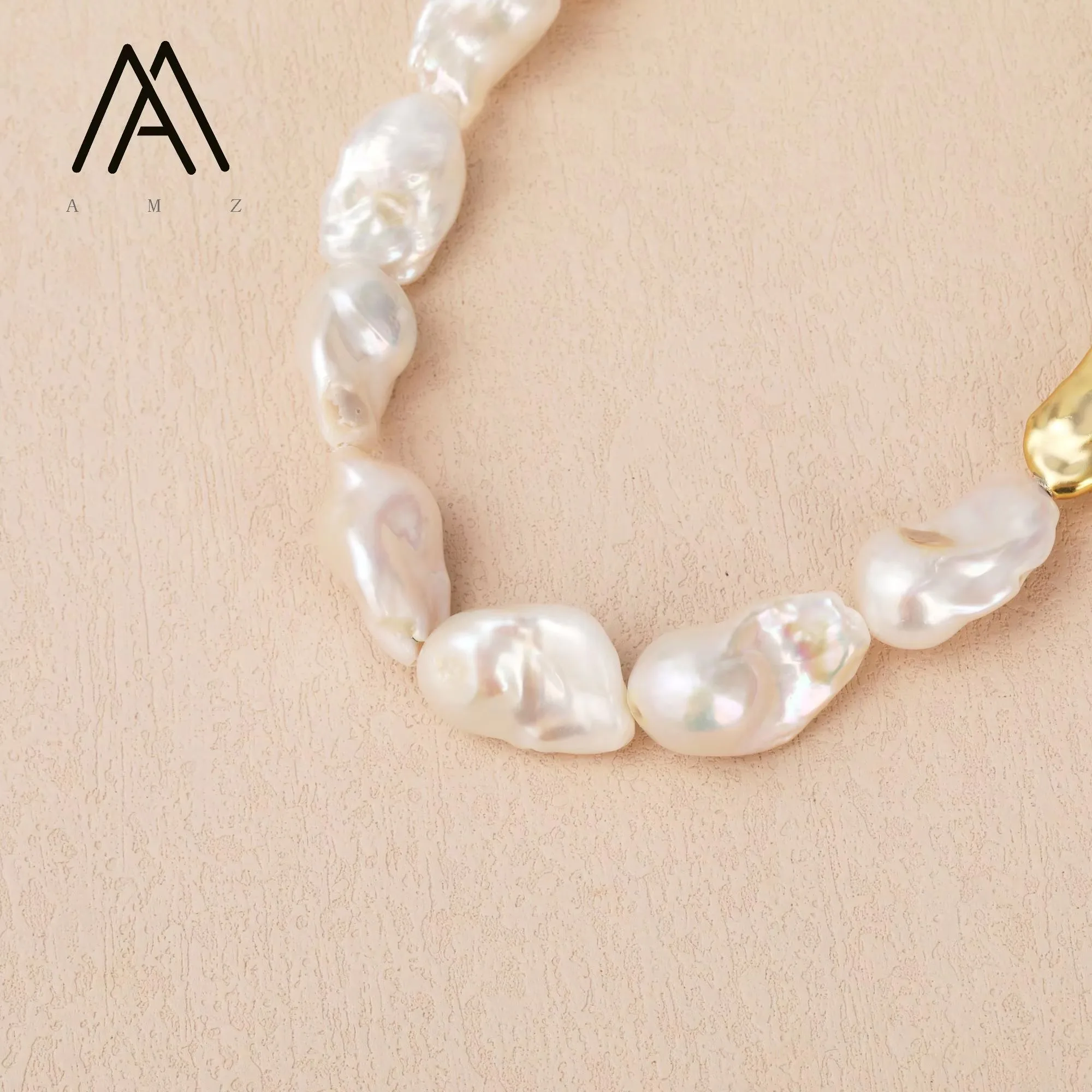 Irregular Natural Baroque Choker Necklace 18K Gold Plated Natural Freshwater Pearl Stone Jewelry Accseeory Women Necklace Party