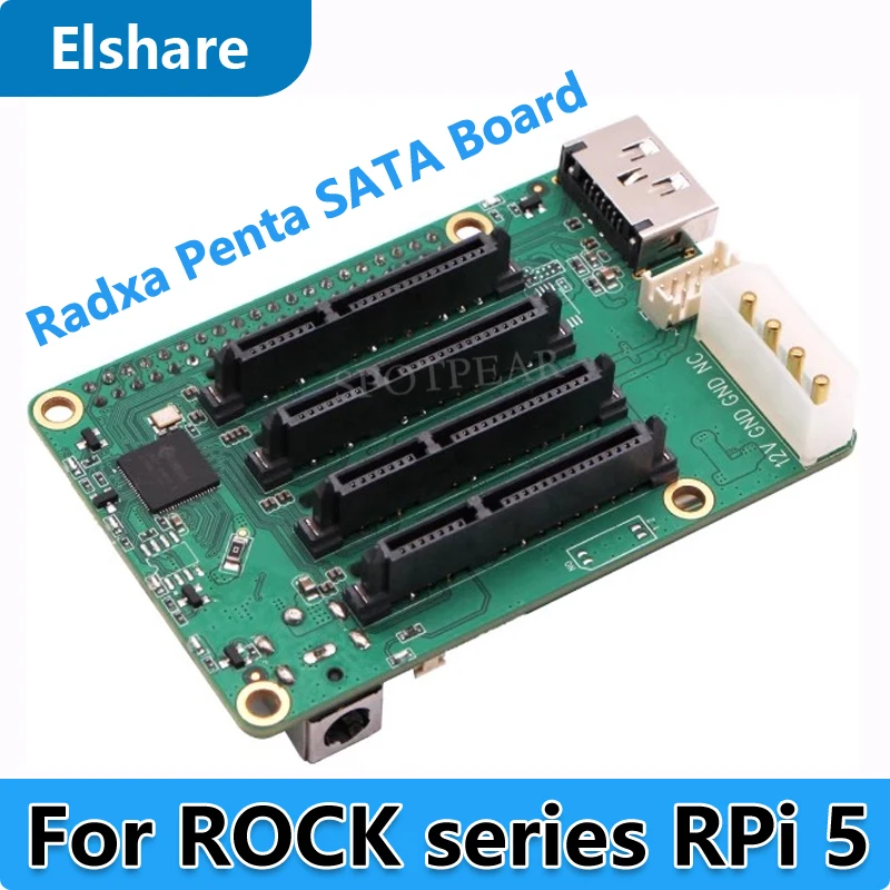 

Шляпа SATA Pi5 Radxa Penta для Raspberry Pi 5