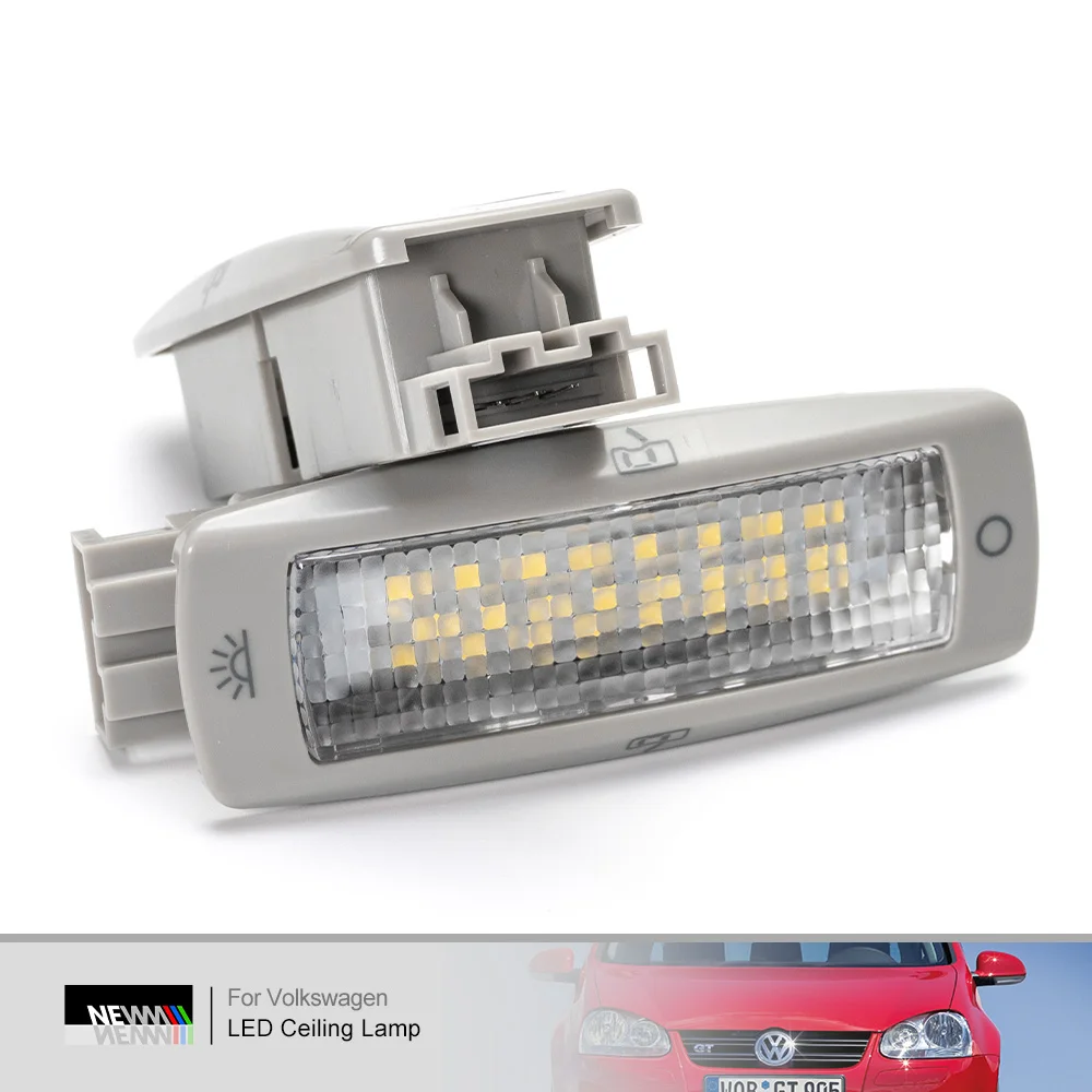 2 pezzi luci di lettura di cortesia a LED per VW Golf Passat Tiguan Beetle Caddy Scirocco Canbus lampade a cupola plafoniere illuminazione cabina