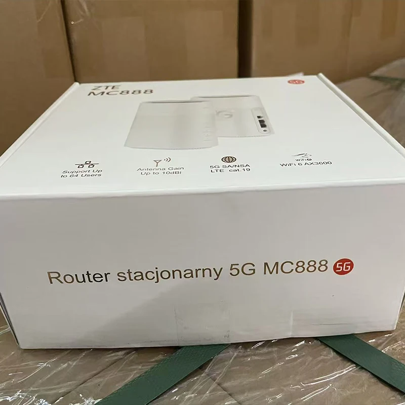 جديد ZTE 5G WiFi 6 AX3600 Home CPE MC888 SDX62 ثنائي النطاق راوتر لاسلكي 5G NR NSA/SA 4G LTE CAT19 بطاقة Sim موزع إنترنت واي فاي مودم