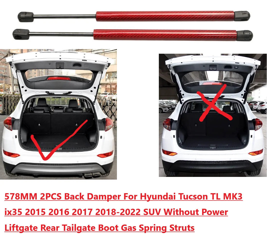 

Back Damper For Hyundai Tucson TL MK3 ix35 2015-2022 SUV Without Power Liftgate Rear Tailgate Boot Gas Spring Strut Lift Support