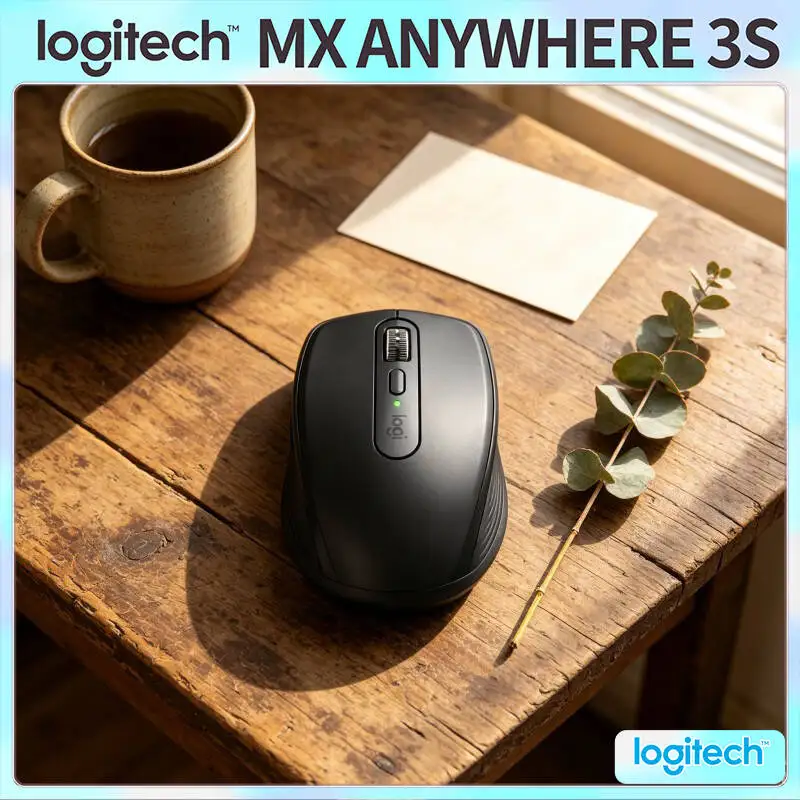 Wireless MX Anywhere 3S - 8000 DPI, 3-Device Bluetooth, Hyper-Scroll, Great for Florist Team Meeting & Project Discussion
